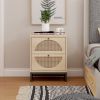 Allen 2 Drawer side table, Display Rack for Bedroom and Living Room, Nightstand Side Table Bedroom Storage Drawer Bedside End Table