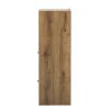 Bathroom storage cabinet,small storage cabinet,ratten locker, 2 door cabinet,living room, bedroom, home office floor cabinet, rustic brown