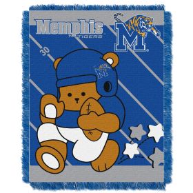 Memphis OFFICIAL Collegiate "Half Court" Baby Woven Jacquard Throw