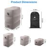 Inflatable Foot Rest with Air Bag 3 Adjustable Height Travel Foot Pillow Kids Airplane Bed Relieve Leg Feet Pain Leg Rest Stool For Train Car Airplane