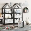 Fabric Storage Cubes with Handle, Foldable 11 Inch Cube Storage Bins, 6 Pack Storage Baskets for Shelves, Storage Boxes for Organizing Closet Bins