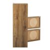 Bathroom storage cabinet,small storage cabinet,ratten locker, 2 door cabinet,living room, bedroom, home office floor cabinet, rustic brown