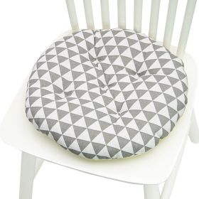 Printed Polyester Linen Cotton And Linen Five-circle Chair Cushion Bay Window Round (Option: 40CM Round 017-40x40cm)