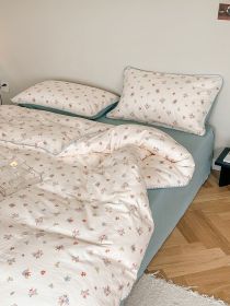 Super Soft Sleep Naked Class A Cotton Double-layer Yarn Four-piece Set (Option: Mina-200CM Flat Sheet 4pcs Set)