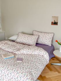 Super Soft Sleep Naked Class A Cotton Double-layer Yarn Four-piece Set (Option: Meiya-180CM Flat Sheet 4pcs Set)