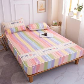 Cotton Covered Anti Slip Cartoon Bedspread (Option: Rainbow Peach-180x200cm)