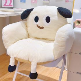 Chair Backrest Integrated Office Waist Protection Cushion (Color: White)