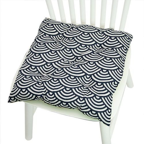 Printed Polyester Linen Cotton And Linen Five-circle Chair Cushion Bay Window Round