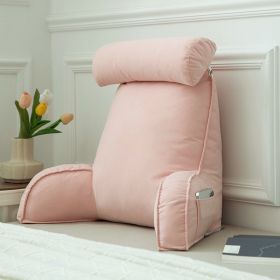 Ice Silk Latex Bedside Cushion Soft Case (Option: Super Short Velvet Pink-Bamboo Charcoal Package)