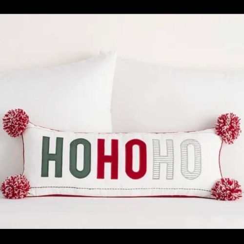 Christmas Gift Style Pillow Embroidered Affixed Cloth Embroidered Cushion