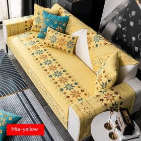 Bohemian Sofa Cushion Four Seasons Universal Chenille Non-slip Cover (Option: Yellow-110 × 160)