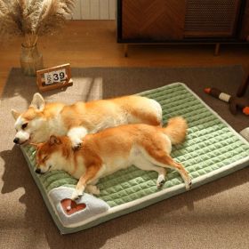 Pet Bed with Attached Pillow (Color: gray)