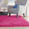 Fluffy Bedroom Rug 4' x 2.6' Anti-Skid Shaggy Area Rug Decorative Floor Carpet Mat