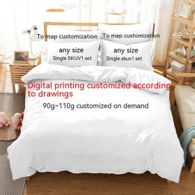3D Digital Printed Bedding Kit To Customize Bed Sheets And Duvet Covers (Option: 40doublesided-180x210cm)