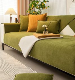 Non-slip All-inclusive Universal Cover Chenille Light Luxury High-end Cushion Cover Towel (Option: Matcha Green-70 × 90)